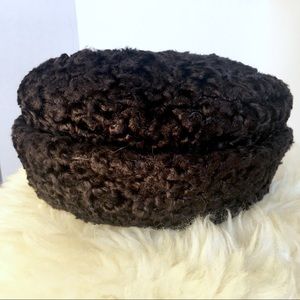 VINTAGE 50s/60s Nordstrom Knit Pillbox Hat Black